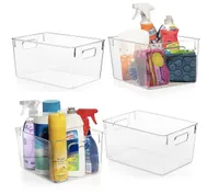 ClearSpace 4-Pack Clear Plastic Storage Bins