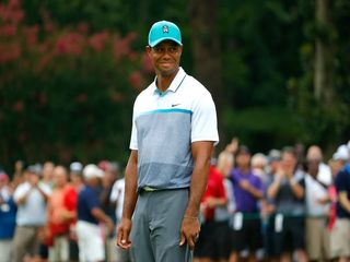 Woods during his round of 64 at the Wyndham Championship. Credit: Kevin C. Cox (Getty)