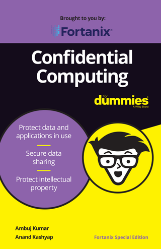 Whitepaper cover with title and purple and yellow circular graphics, including cartoon of man's face