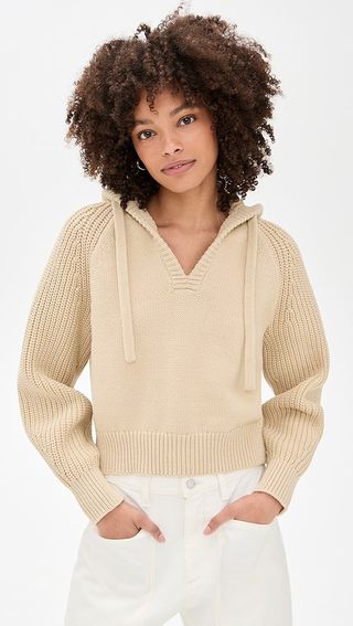 Madewell V Neck Tape Yarn Hoodie