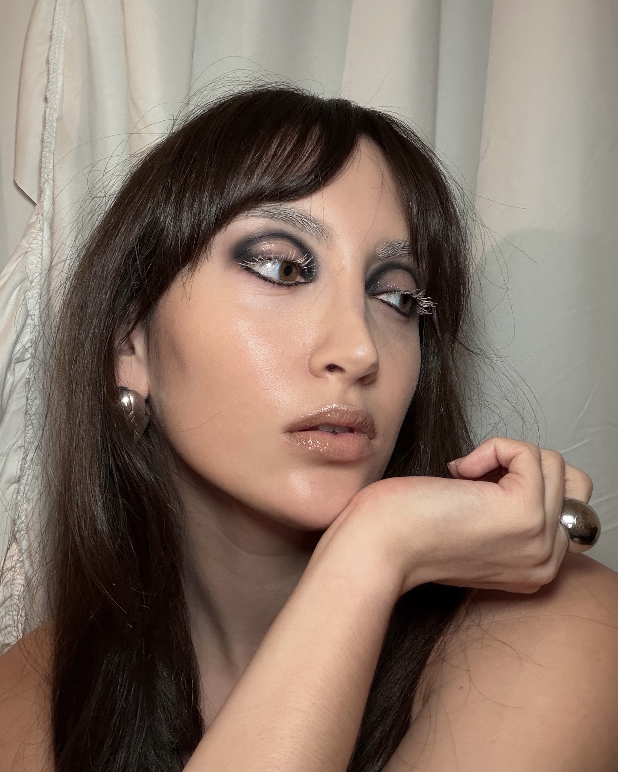 Alyssa Brascia with bleached brows.