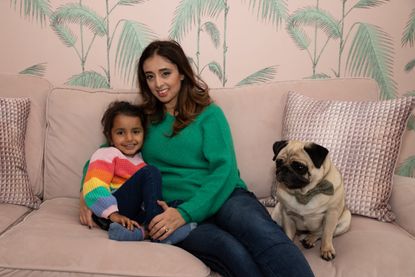 Manpreet Azad and daughter Eva, wh has a dairy allergy