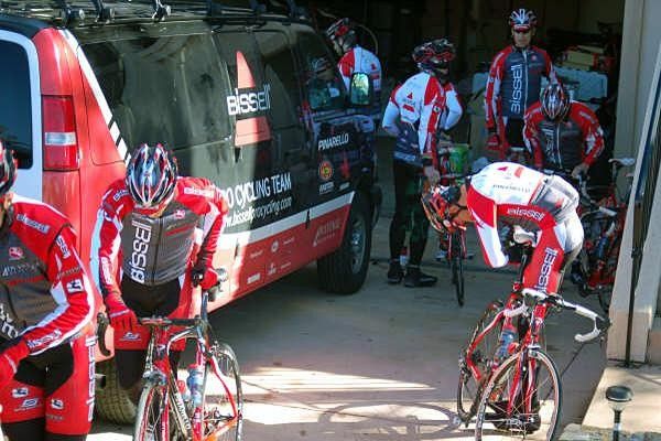 The whole team assembles before heading out