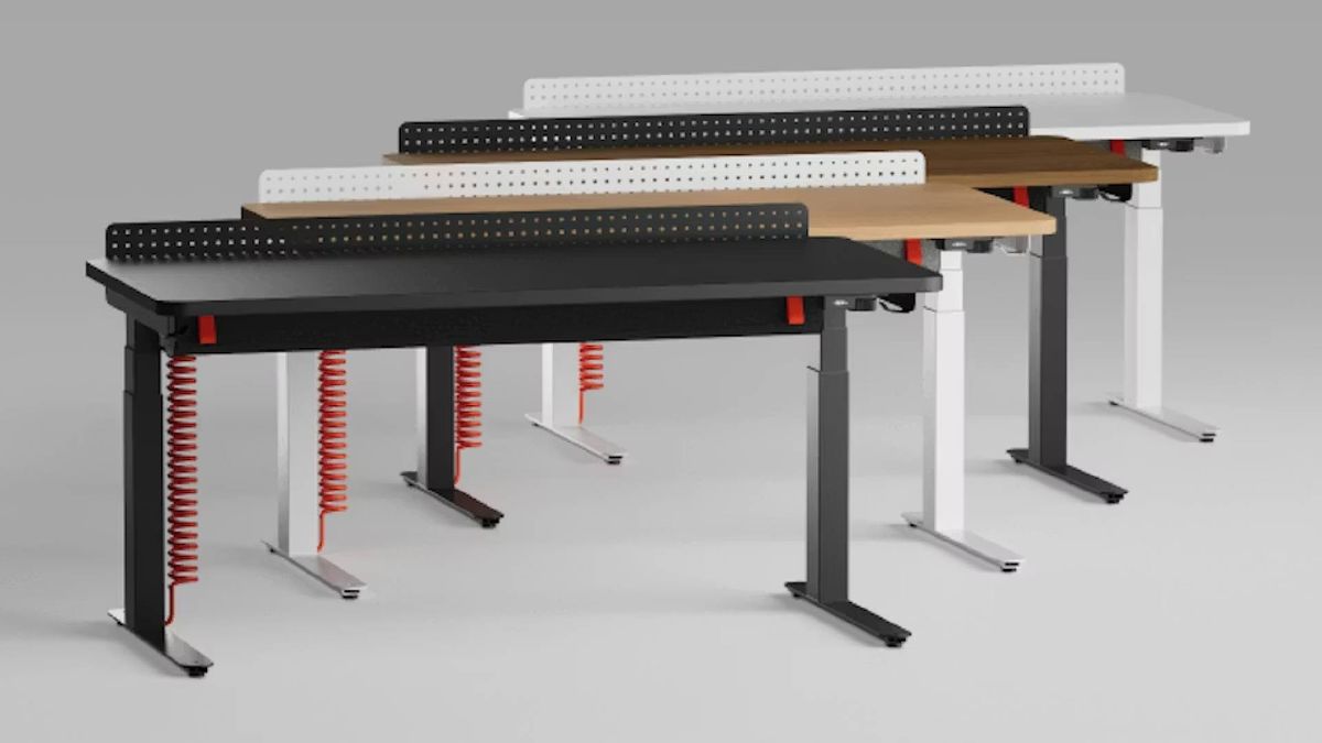 Herman Miller Coyl in black, ash, walnut, and white.