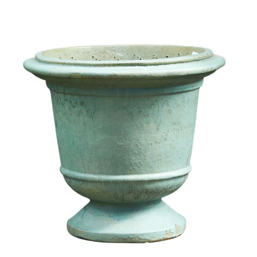 Green urn planter