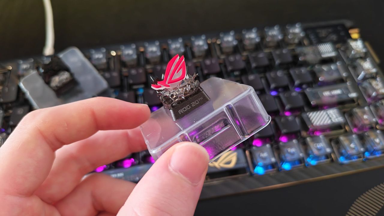 The Asus ROG 20 logo in the ROG Mystery keycap 20 set
