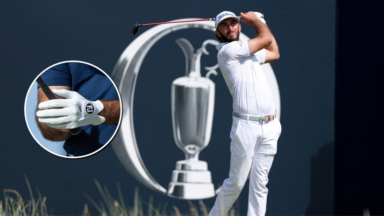 Max Homa of the United States tees off on the 1st hole on Day One of The 151st Open at Royal Liverpool Golf Club