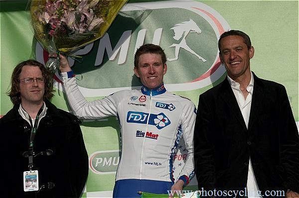 Arnaud Demare (FDJ-BigMat) on the Cholet podium