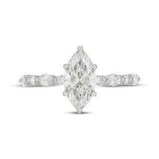 Neil Lane , Artistry Marquise-Cut Lab-Grown Diamond Engagement Ring 2 Ct Tw 14k White Gold