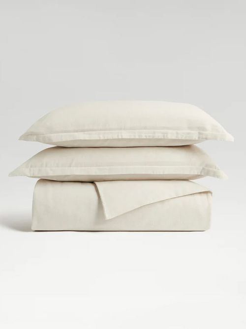 Flannel Duvet Set - Oat