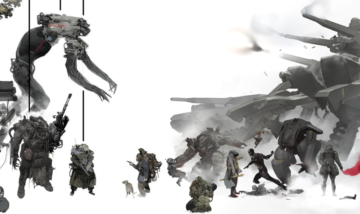 The different scales of players and enemies