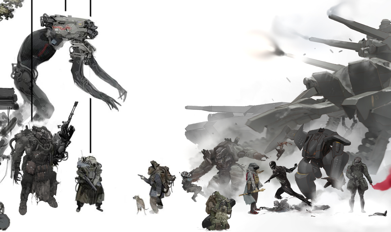 The different scales of players and enemies