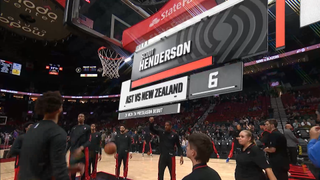 Portland Trail Blazers with augmented reality (AR) graphics
