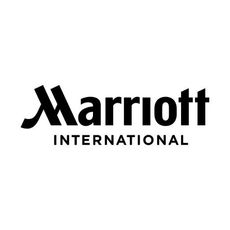A Marriott hotel bar with a view of the sea 