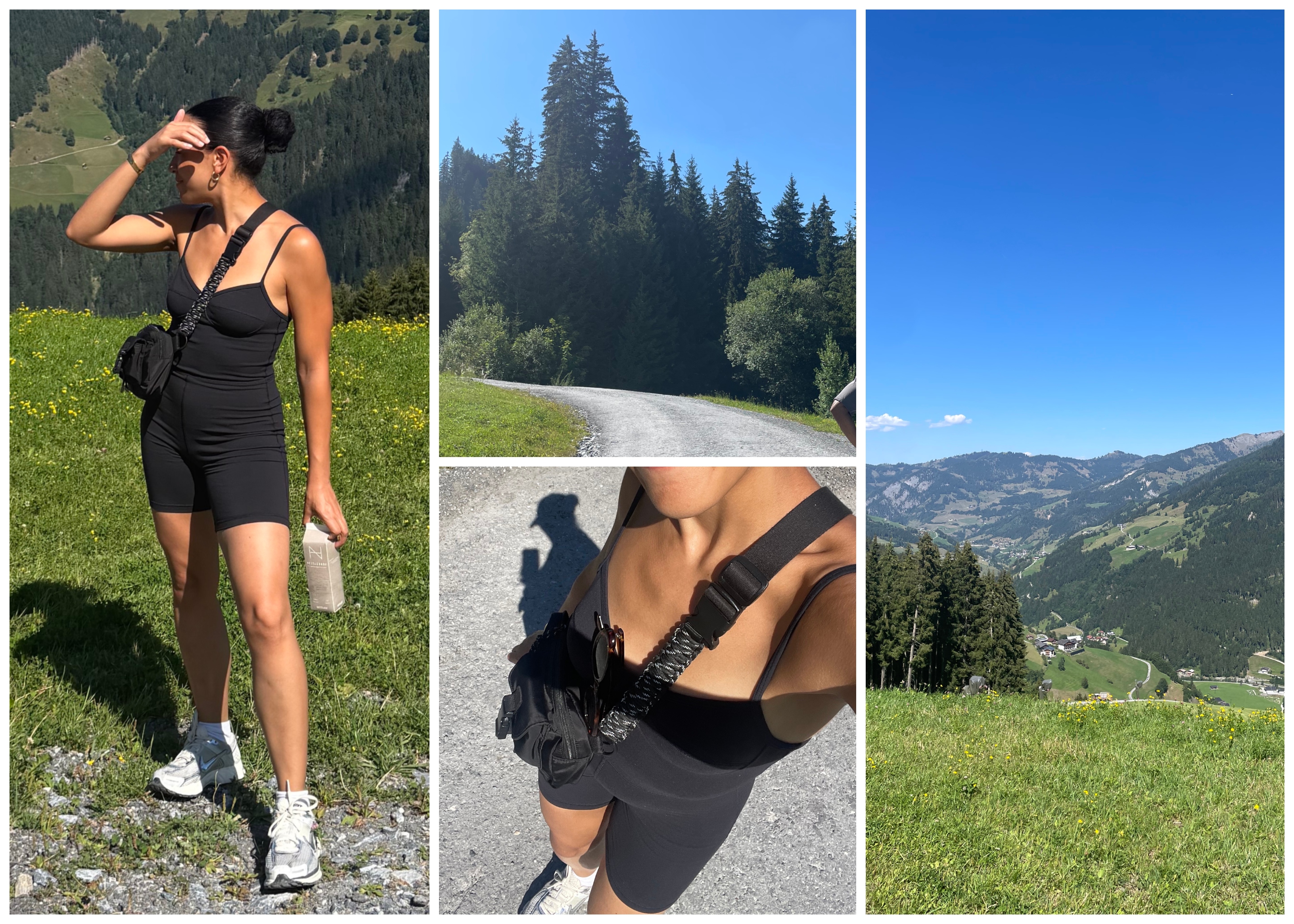 Lauren Tappan wearing a black jumpsuit