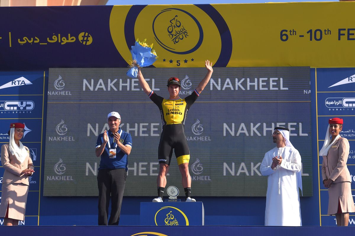 Dylan Groenewegen had several trips to the podium after his victory