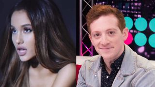 Dangerous Woman Ariana Grande music video, Ethan Slater visits the Young Hollywood Studio on December 3, 2019 in Los Angeles, California