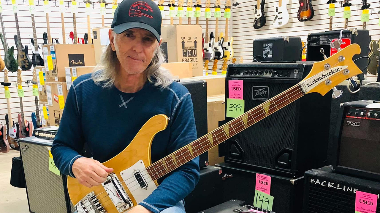 Greg Chaisson, pictured with a Rickenbacker bass