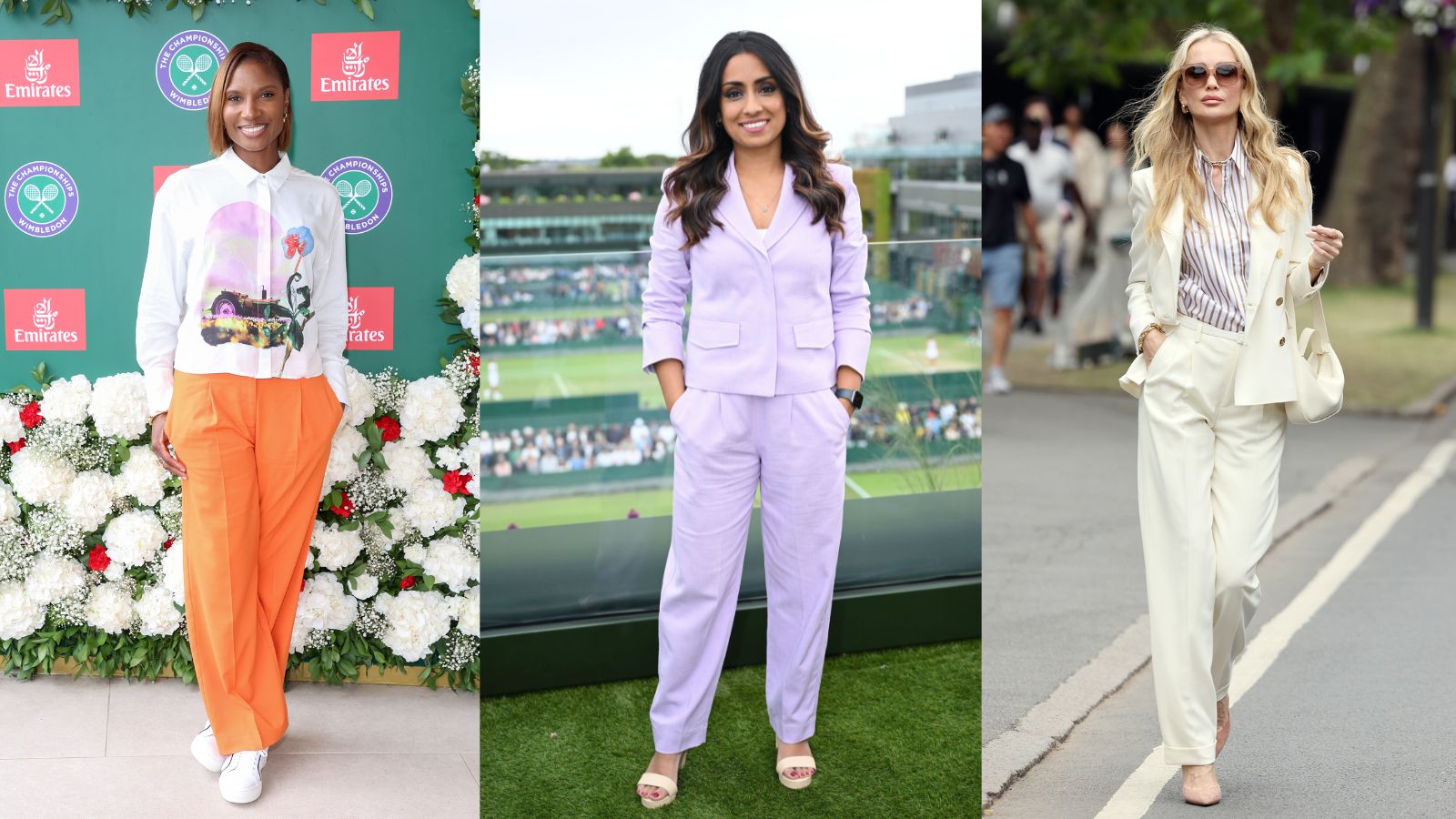 Denise Lewis, Isa Guha, Tatiana Korsakova at Wimbledon