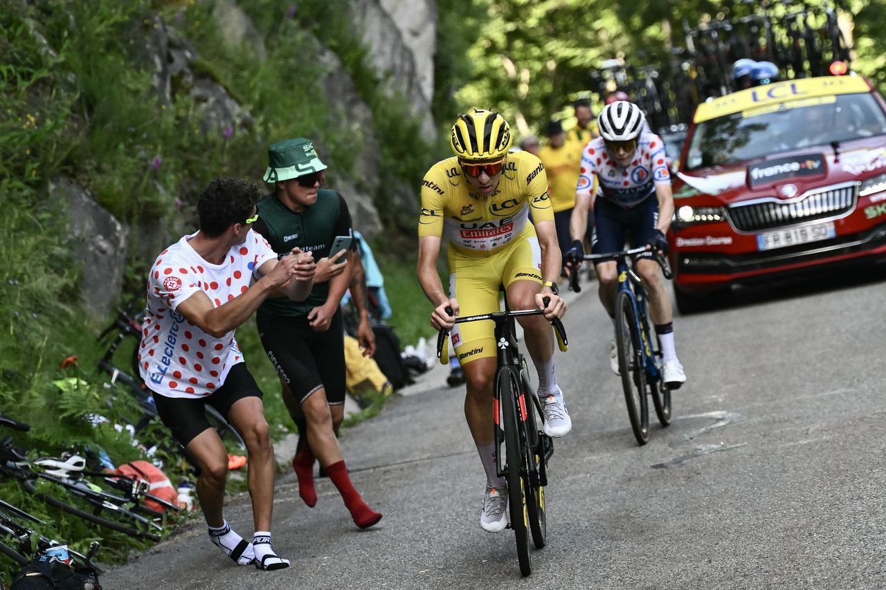 Tadej Pogačar on stage 15 of the Tour de France