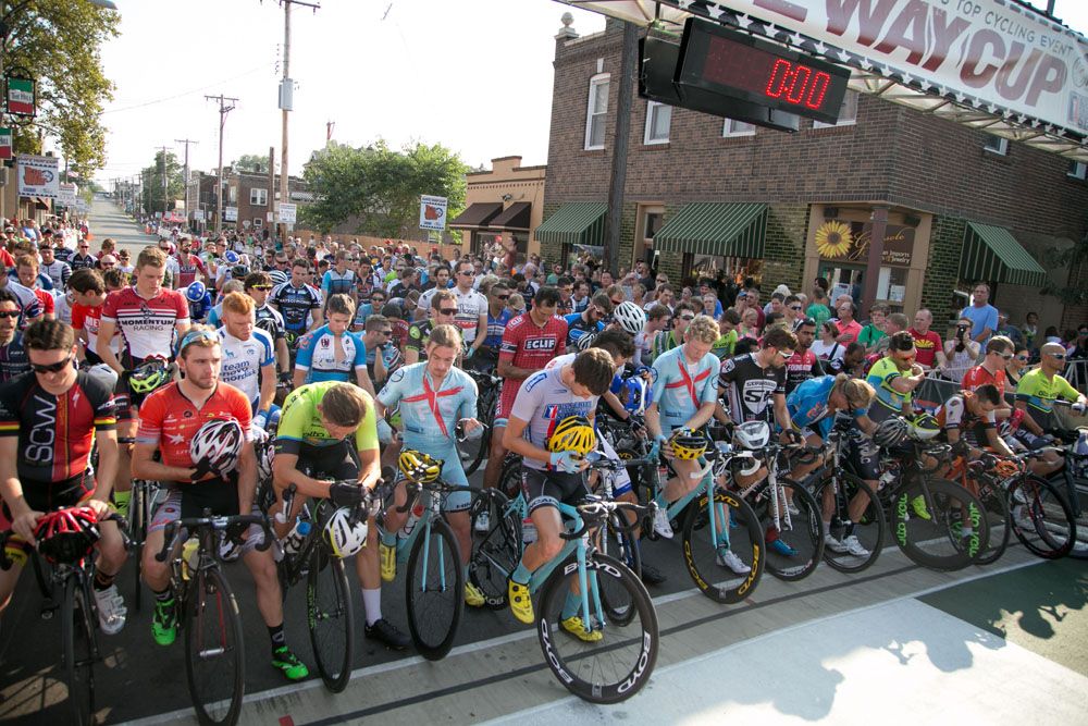 The men ready to race
