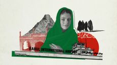 Photo collage of various sights of Afghanistan and Afghan women