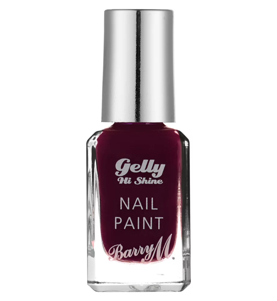 Barry M Gelly High Shine Nail Paint Black Cherry 10ml
