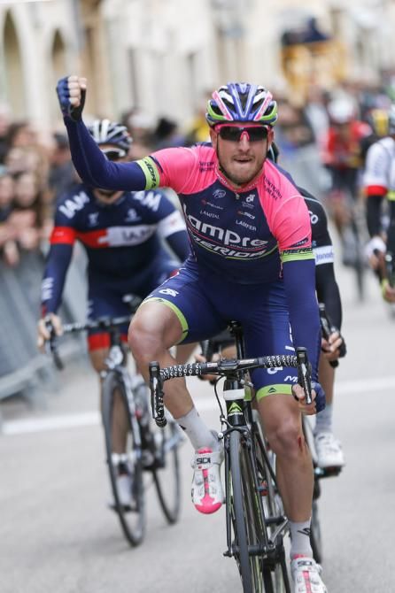 Sacha Modolo (Lampre-Merida) sprinted to victory at the Trofeo Ses Selines, the second day of racing at the Challenge Mallorca