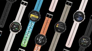 The new Suunto Race S smartwatch will come in six colors, incuding white, blue and green, orange, tan, pink and black