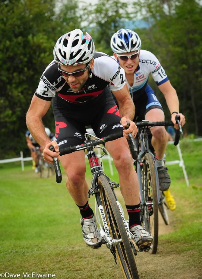 Justin Lindine (Redline/NBX) attacked the lead group more than once