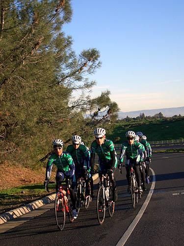 The Webcor boys rugged up for their ride