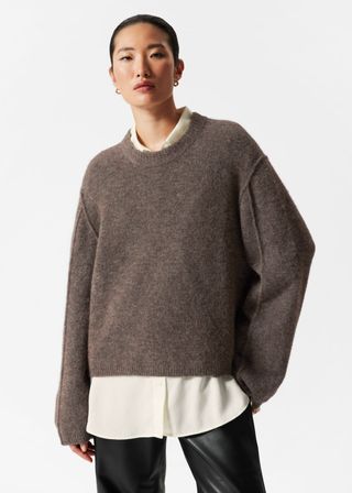 Alpaca-Blend Knit Sweater