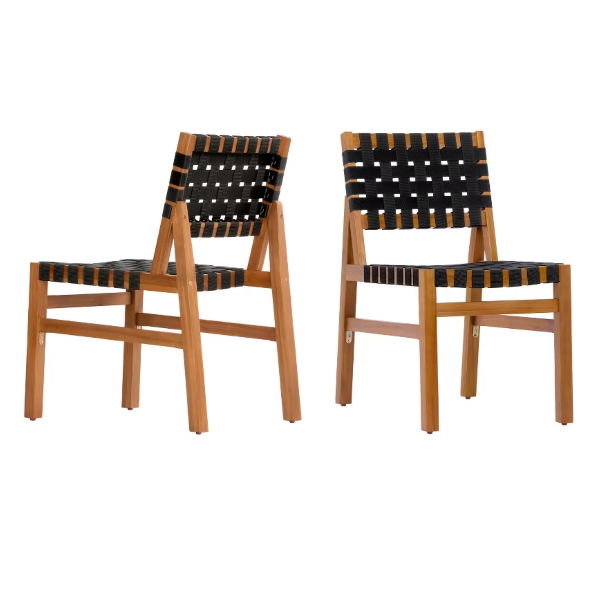 two outdoor dining chairs