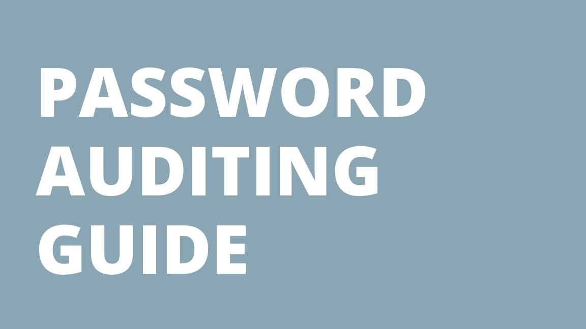 Password auditing guide