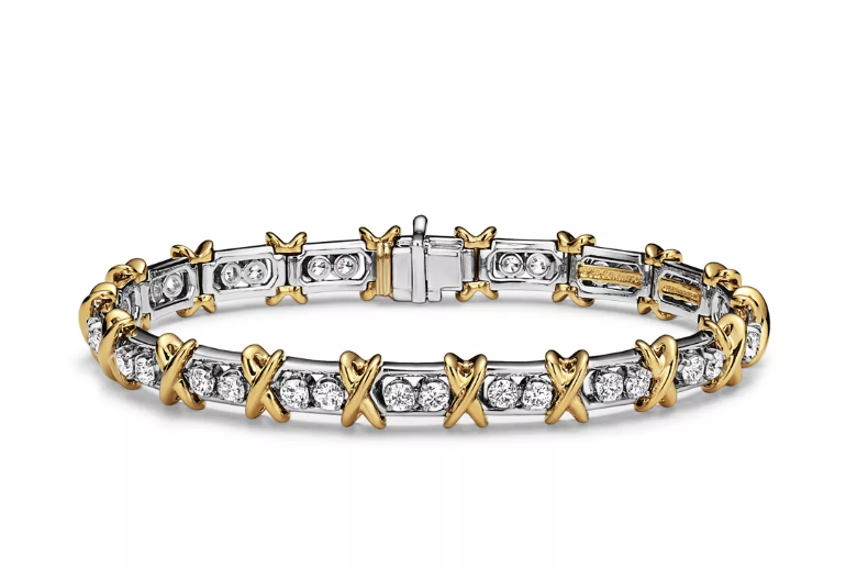 Tiffany &amp;amp; Co., Bracelet in Platinum and Yellow Gold with Diamonds