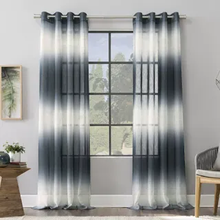 Scott Living Atlantic Ombre Open Weave Sheer Grommet 1-Panel Window Curtain