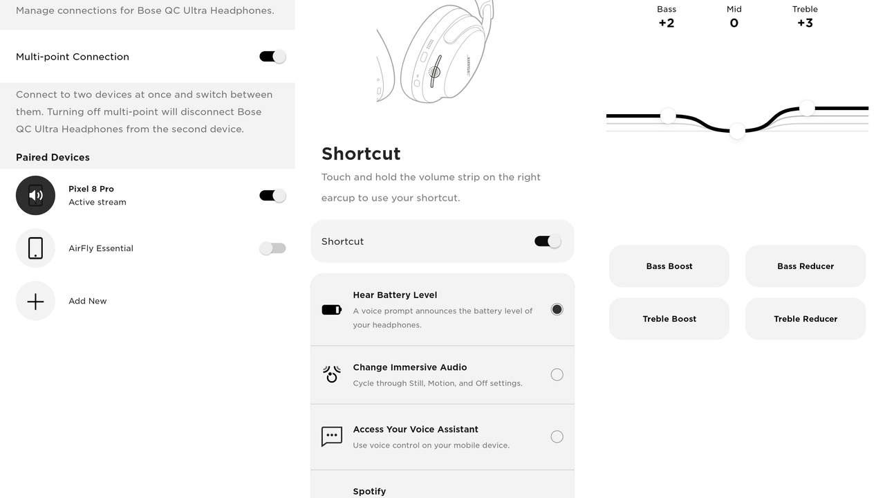 Bose QC Ultra Headphones app (Bose Music)