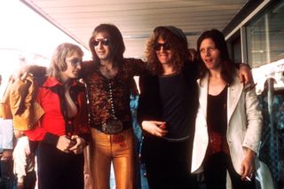 The band post-Mick Ralphs with Dale 'Buffin' Griffin, Pete Overend Watts, Ian Hunter, Ariel Bender (Luther Grosvenor)