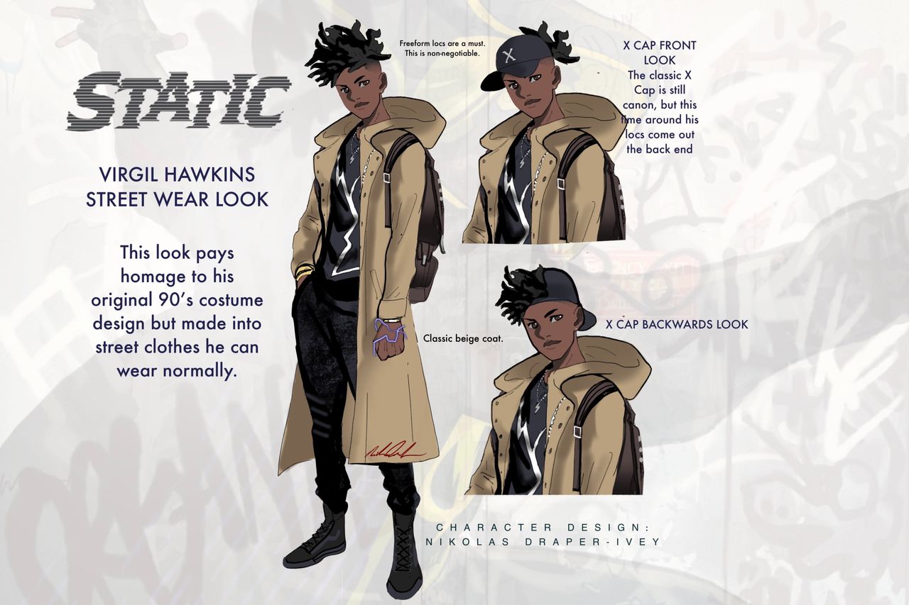 Static: Shadows of Dakota #1: Static character design
