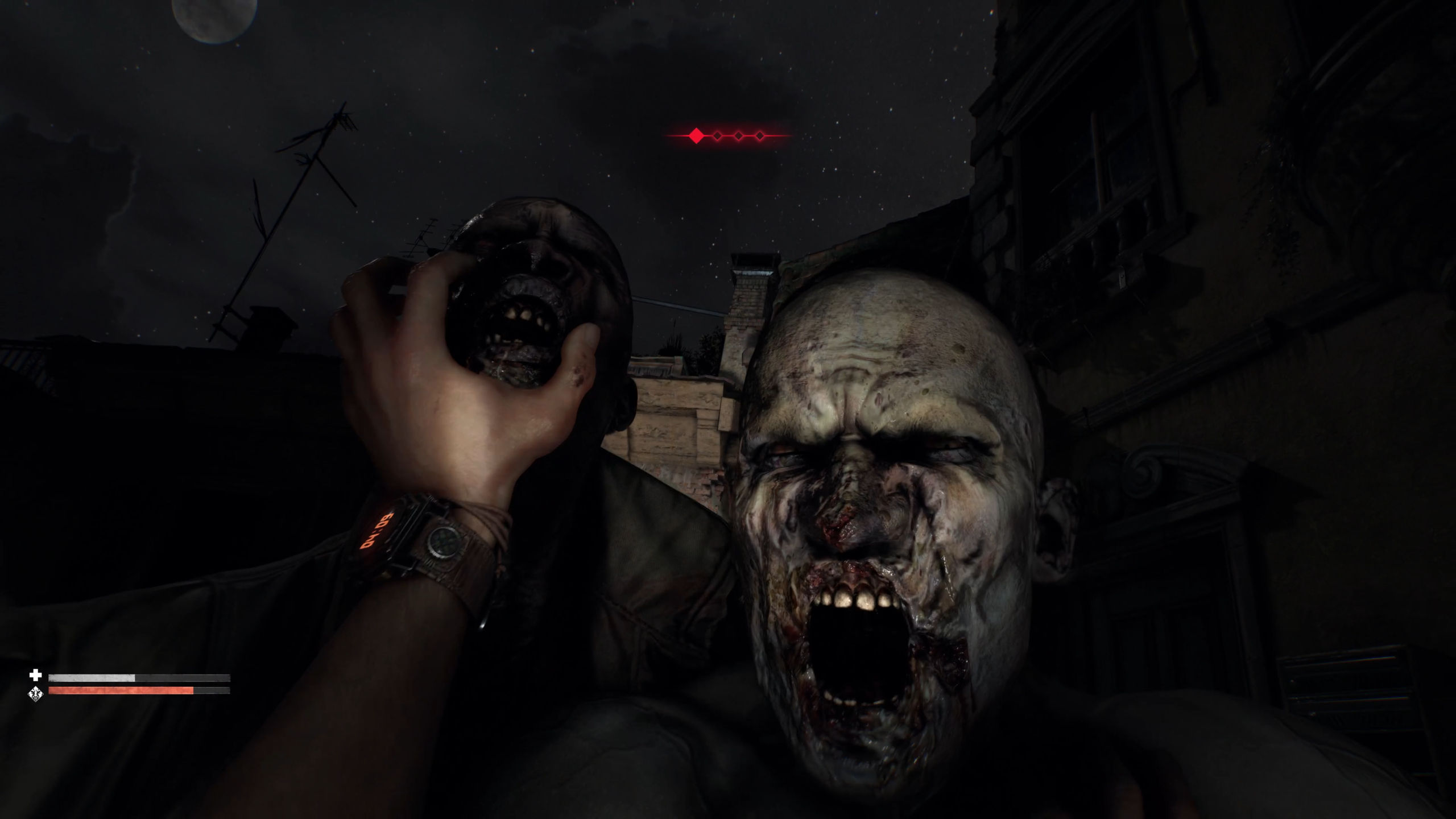 Screenshots from gameplay footage from the hands-on preview of Dying Light: The Beast.