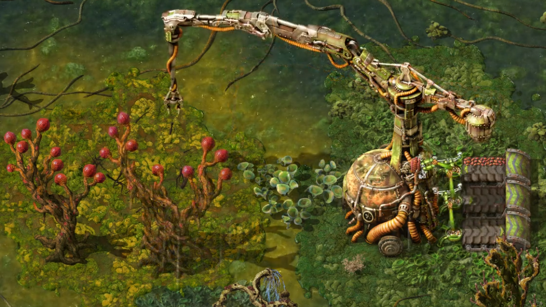 The Factorio expansion will have a gooey swamp planet, complete with organic products that can spoil