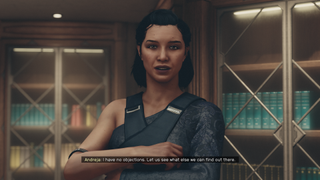 Starfield character in conversation with the player