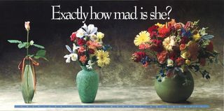 Flower advert with text