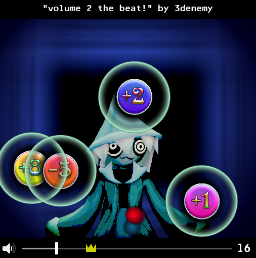 Volume control game where you click on the right number.