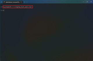 Command Prompt save command output to file