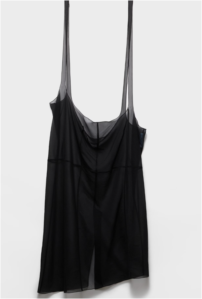 Prada , Cigaline midi-skirt with suspender straps
