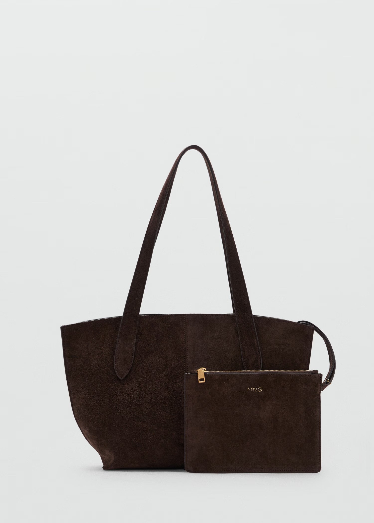 MANGO, Suede Mini Shopper Bag