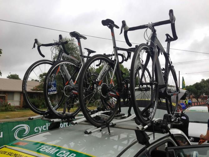 Huon-Genesys team vehicle ready for the U23 road race