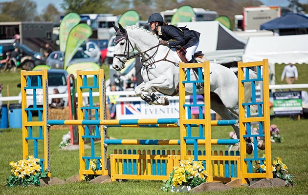 Bouncer showjumping at Kelsall Hill
