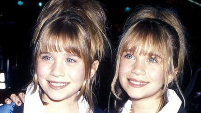 Mary-Kate and Ashley Olsen as young girls in 1998.